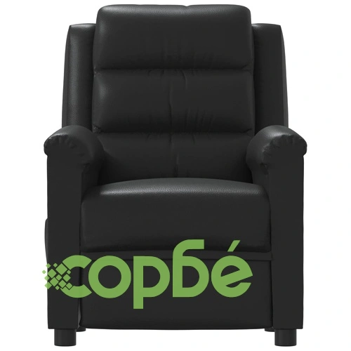 Реклайнер, черен, изкуствена кожа ➤ топ цена ➤ sorbe.bg