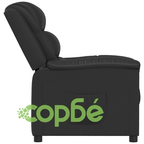 Реклайнер, черен, изкуствена кожа ➤ топ цена ➤ sorbe.bg