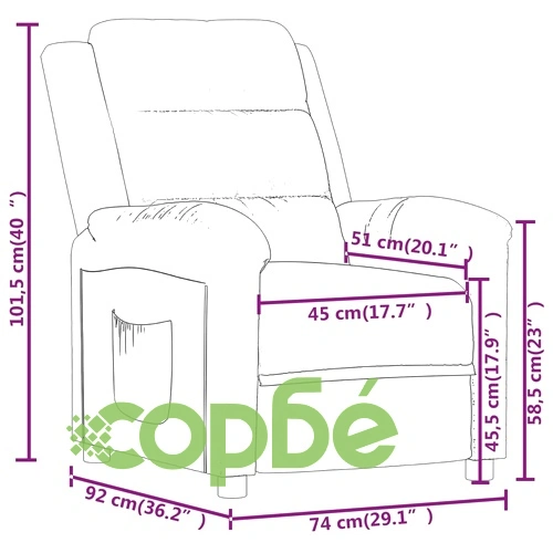 Реклайнер, черен, изкуствена кожа ➤ топ цена ➤ sorbe.bg