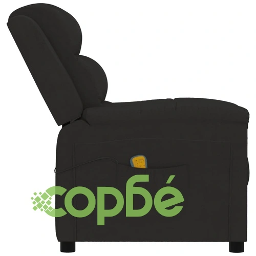 Масажен стол, черен, кадифе ➤ топ цена ➤ sorbe.bg