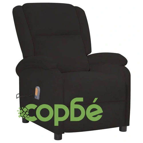 Масажен стол, черен, кадифе ➤ топ цена ➤ sorbe.bg