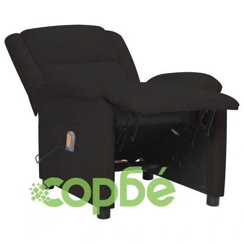 Масажен стол, черен, кадифе ➤ топ цена ➤ sorbe.bg