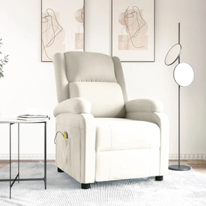 Масажен стол, кремав, кадифе