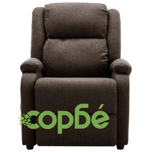 Wingback масажен стол, тъмнокафяв, текстил ➤ топ цена ➤ sorbe.bg