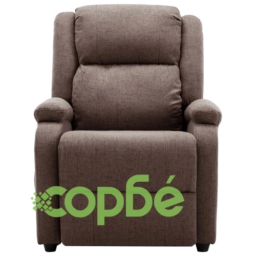 Wingback масажен стол, таупе, текстил ➤ топ цена ➤ sorbe.bg