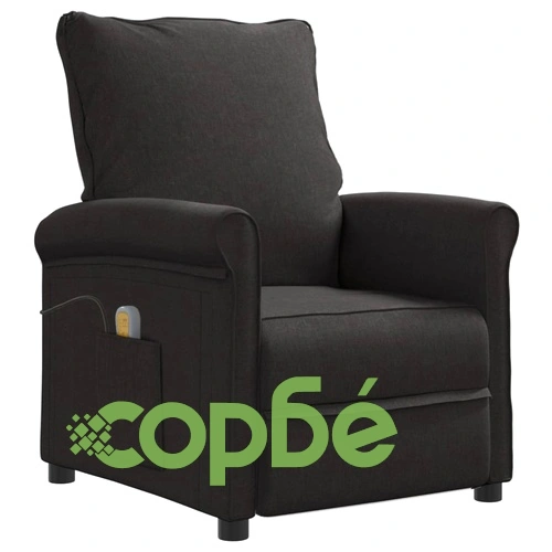 Масажен стол, черен, текстил ➤ топ цена ➤ sorbe.bg