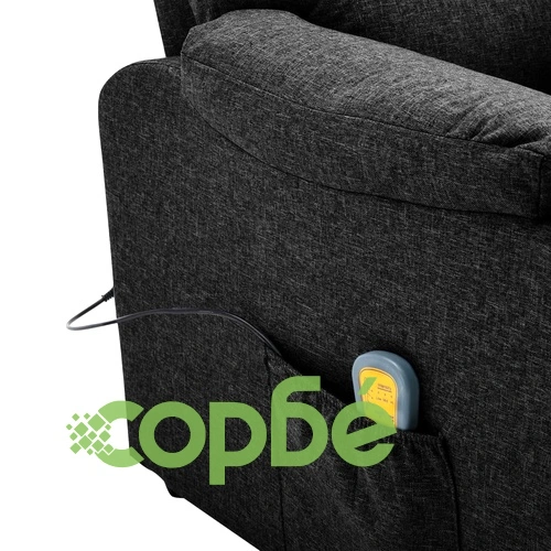 Масажен стол, черен, текстил ➤ топ цена ➤ sorbe.bg