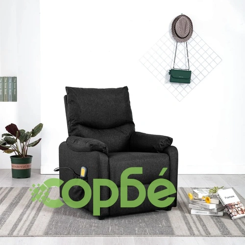 Масажен стол, черен, текстил ➤ топ цена ➤ sorbe.bg