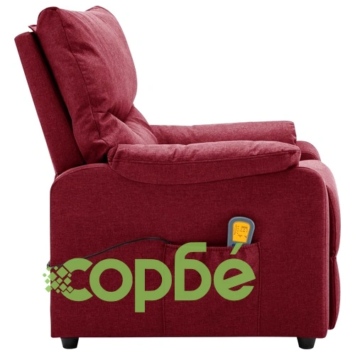 Масажен стол, виненочервен, текстил ➤ топ цена ➤ sorbe.bg