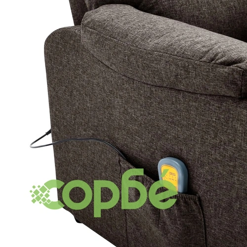 Масажен стол, тъмнокафяв, текстил ➤ топ цена ➤ sorbe.bg