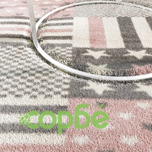 Детски килим 200x290 см със звездна шарка розово ➤ топ цена ➤ sorbe.bg