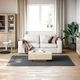 Миещ се килим мек къс косъм 160x230 см противоплъзгащ антрацит