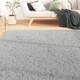 Миещ се килим мек къс косъм 120x170 см противоплъзгащ сив