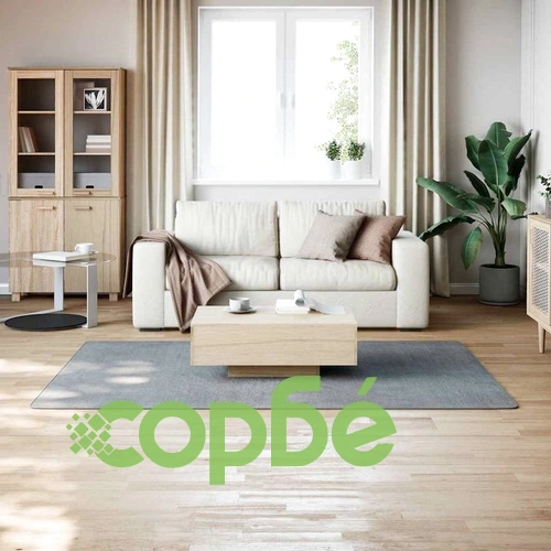 Миещ се килим мек къс косъм 160x230 см противоплъзгащ сив ➤ топ цена ➤ sorbe.bg