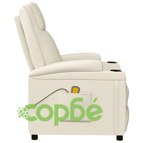 Масажен стол, кремавобял, изкуствена кожа ➤ топ цена ➤ sorbe.bg