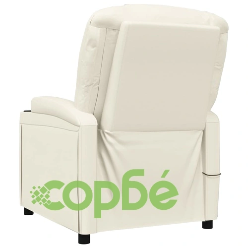 Масажен стол, кремавобял, изкуствена кожа ➤ топ цена ➤ sorbe.bg