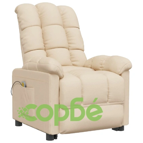 Масажен стол, кремав, текстил ➤ топ цена ➤ sorbe.bg