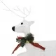 Коледна украса елен и шейна, 60 LED, за открито, бяло
