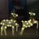 Коледни елени, 2 бр, златисти, 40 LED
