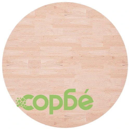 Кръгъл плот за маса, 90x4 см, необработен дъб масив ➤ топ цена ➤ sorbe.bg