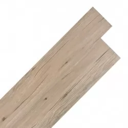 Самозалепващи подови дъски, PVC, 2,51 кв.м., 2 мм, кафяв дъб