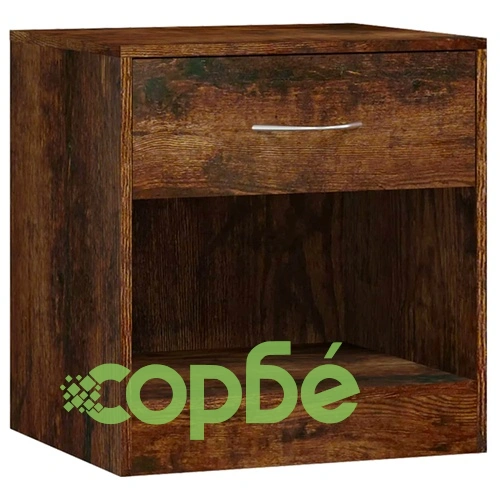 Нощни шкафчета, 2 бр, с чекмеджета, опушен дъб ➤ топ цена ➤ sorbe.bg