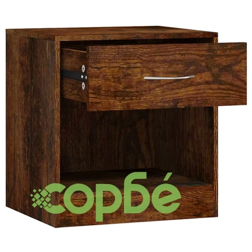 Нощни шкафчета, 2 бр, с чекмеджета, опушен дъб ➤ топ цена ➤ sorbe.bg