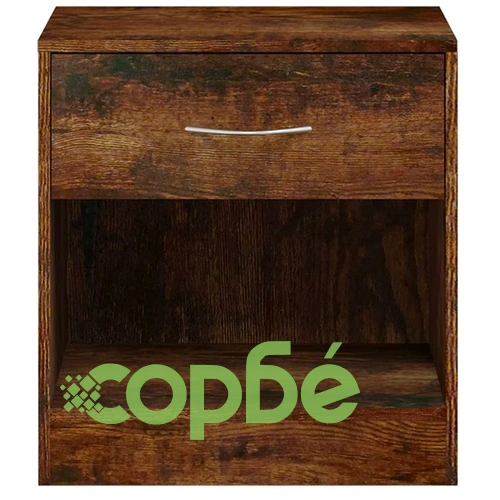 Нощни шкафчета, 2 бр, с чекмеджета, опушен дъб ➤ топ цена ➤ sorbe.bg