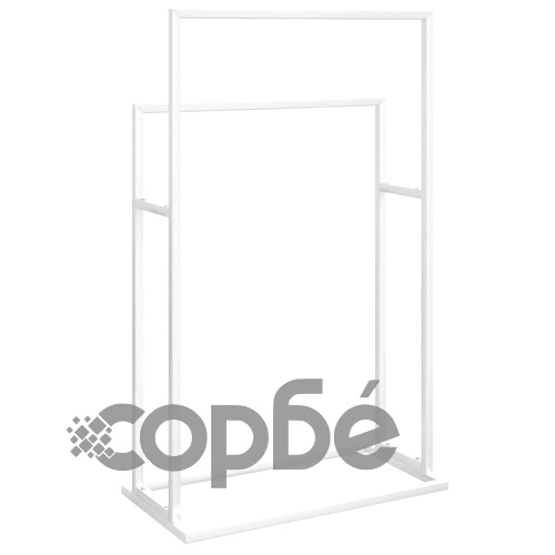 Свободностояща поставка за кърпи, бяла, 48x24x78,5 см, желязо ➤ топ цена ➤ sorbe.bg
