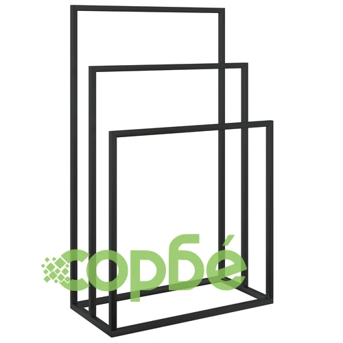 Свободностояща поставка за кърпи, черна, 48x24x79 см, желязо ➤ топ цена ➤ sorbe.bg
