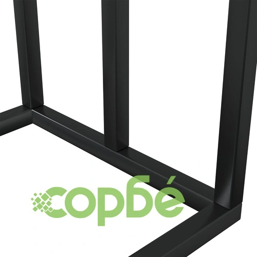 Свободностояща поставка за кърпи, черна, 48x24x79 см, желязо ➤ топ цена ➤ sorbe.bg