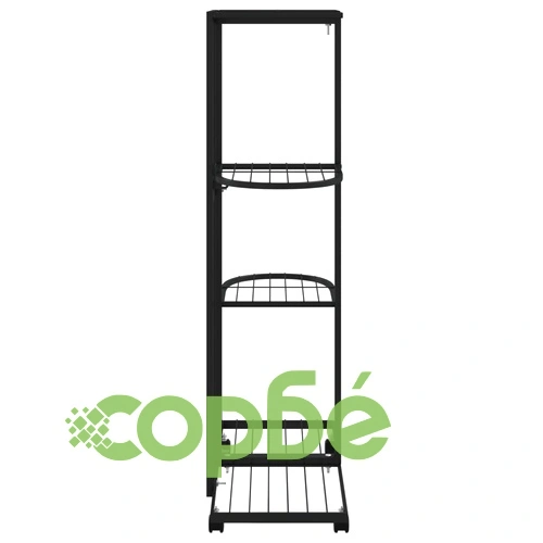 4-етажна стойка за цветя на колела, 44x23x80 см, черна, желязо на топ цена от sorbe.bg 4-етажна стойка за цветя на колела, 44x23x80 см, черна, желязо ➤ топ цена ➤ sorbe.bg
