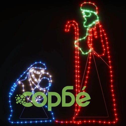 Коледни фигури на Мария и Йосиф, 264 LED, 40x55 и 38x100 см ➤ топ цена ➤ sorbe.bg