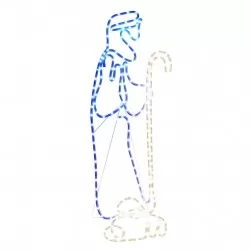 Коледна фигура Пастир и агне със 168 светодиода, 102,5x35 см