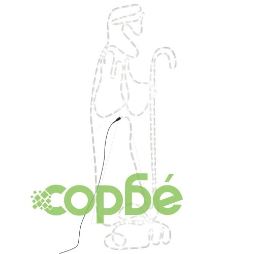 Коледна фигура Пастир и агне със 168 светодиода, 102,5x35 см ➤ топ цена ➤ sorbe.bg