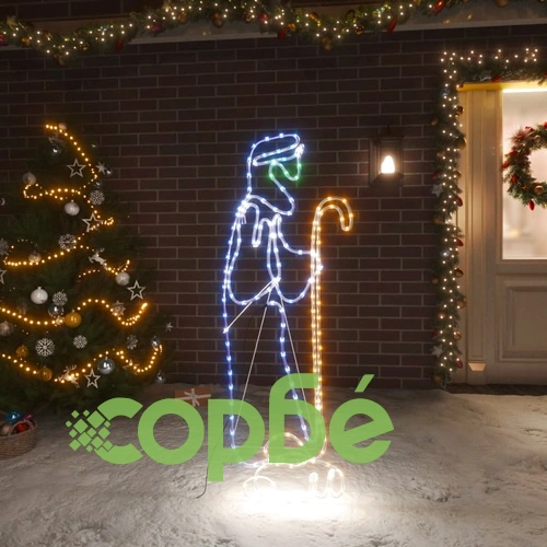 Коледна фигура Пастир и агне със 168 светодиода, 102,5x35 см ➤ топ цена ➤ sorbe.bg