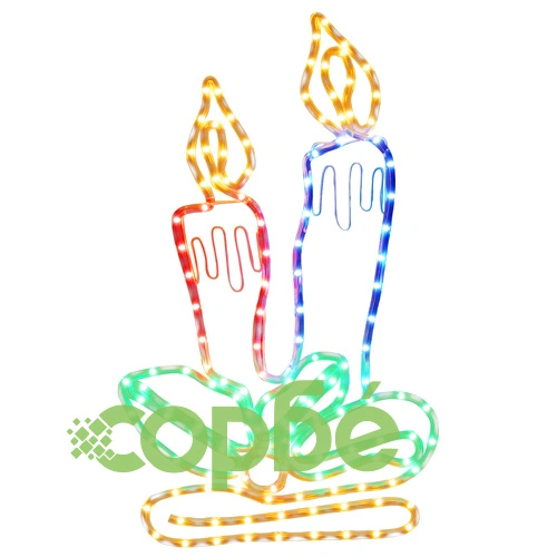Коледна фигура свещи със 144 светодиода, 70x42 см ➤ топ цена ➤ sorbe.bg