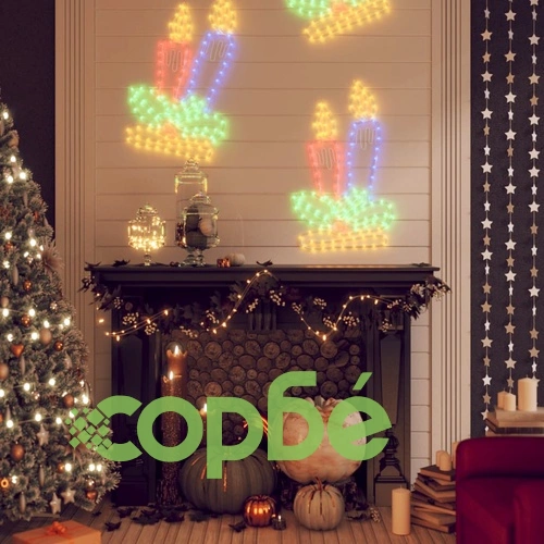 Коледна фигура свещи със 144 светодиода, 70x42 см ➤ топ цена ➤ sorbe.bg