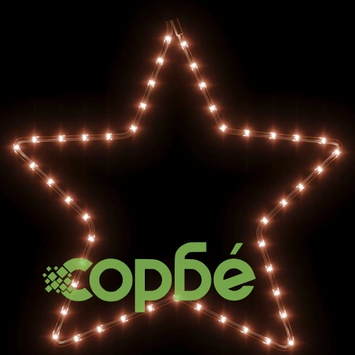 Фигура Коледна звезда с 48 светодиода, топло бяло, 56 см ➤ топ цена ➤ sorbe.bg