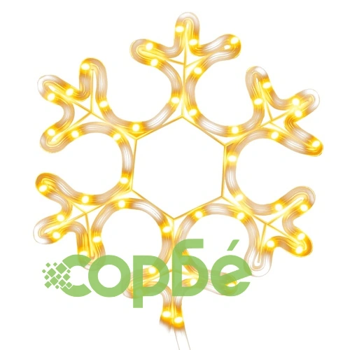 Коледна фигура снежинка с 48 светодиода, топло бяло, 27x27 см ➤ топ цена ➤ sorbe.bg