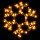 Коледна фигура снежинка с 48 светодиода, топло бяло, 27x27 см
