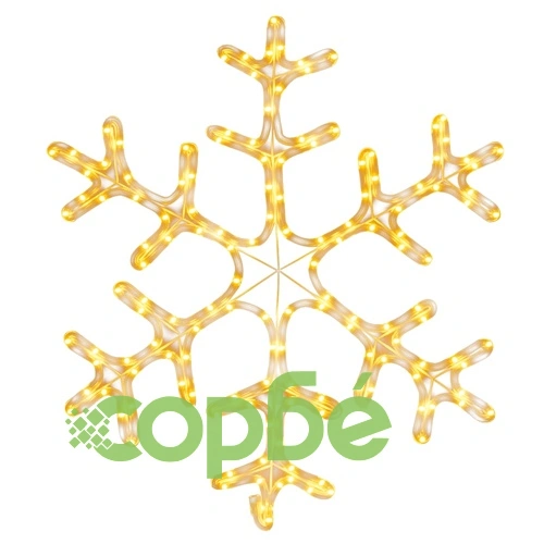 Коледна фигура снежинка със 144 светодиода топло бяло 59x59 см ➤ топ цена ➤ sorbe.bg