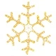 Коледна фигура снежинка със 144 светодиода топло бяло 59x59 см
