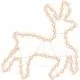 Коледна фигура елен със 72 светодиода, топло бяло, 57x55x4,5 см