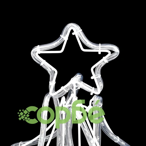 LED сгъваема фигура коледно дърво, топло бяло, 87x87x93 см ➤ топ цена ➤ sorbe.bg