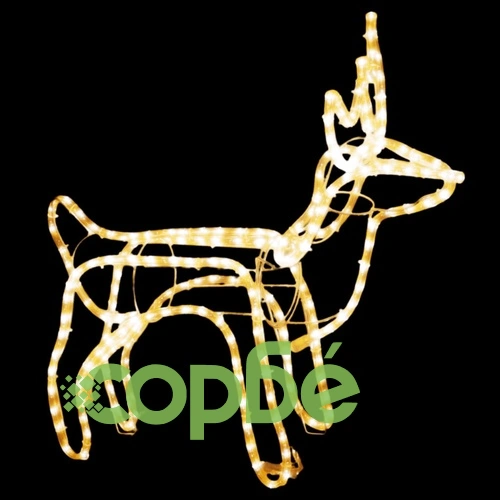 Коледна фигура северен елен, топло бяло, 60x30x60 см ➤ топ цена ➤ sorbe.bg