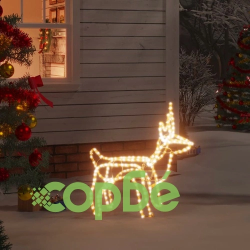 Коледна фигура северен елен, топло бяло, 60x30x60 см ➤ топ цена ➤ sorbe.bg