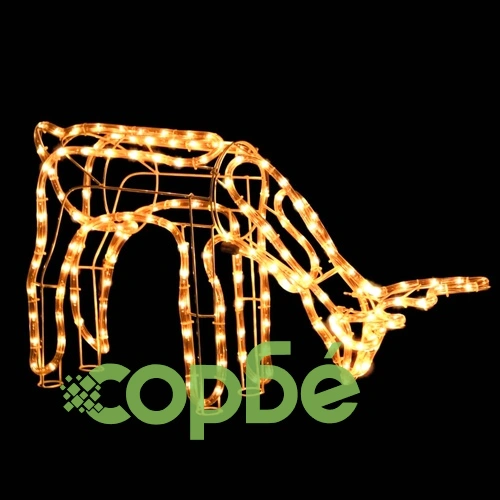 Коледна фигура северен елен, топло бяло, 73x31x45 см ➤ топ цена ➤ sorbe.bg