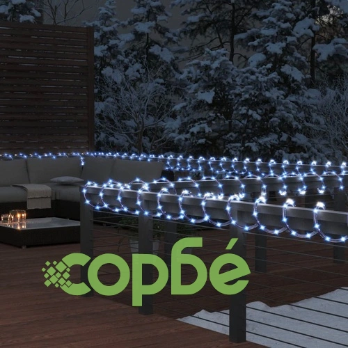 Светещ маркуч с 240 светодиода студено бяло 10 м PVC ➤ топ цена ➤ sorbe.bg