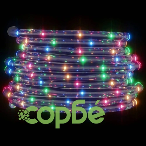 Светещ маркуч с 1200 светодиода многоцветен 50 м PVC ➤ топ цена ➤ sorbe.bg